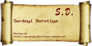 Serényi Dorottya névjegykártya