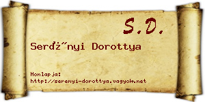 Serényi Dorottya névjegykártya