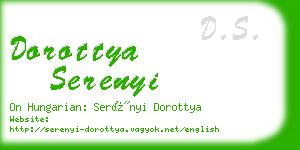 dorottya serenyi business card